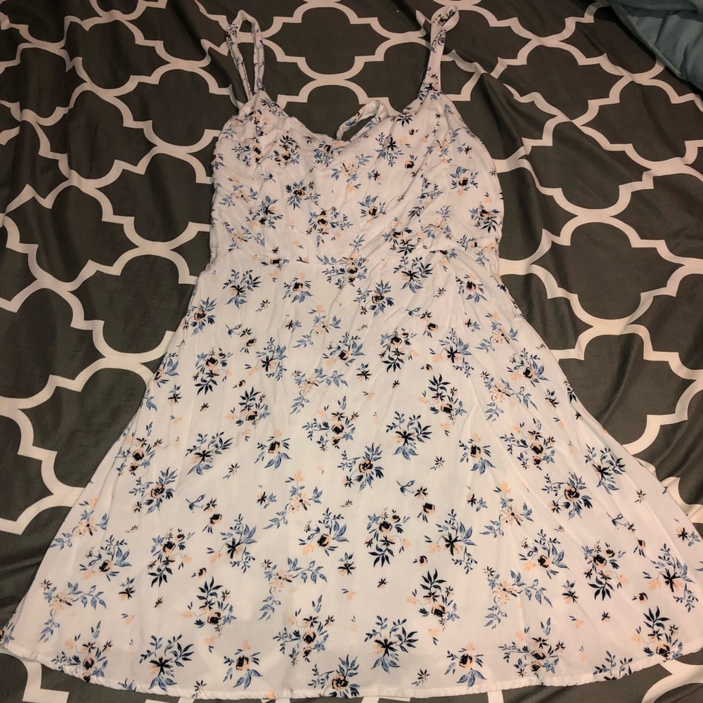 White floral dress